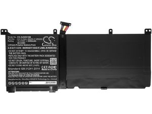 Akkumulátor Asus N501vw-2b, Asus Rog G501vw (ekv. Asus C41N1524), 3950 mAh akkumulátorhoz