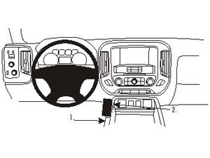 Brodit ProClip pro Chevrolet Silverado/GMC Sierra 1500 14-18/2500/3500 15-19, na střed vlevo dolů