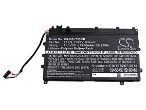 Baterie pentru Dell Latitude 7000, 7350, 2700mAh
