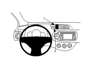 Brodit ProClip Halterung für Toyota Yaris 12-14, mittig
