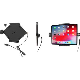 Brodit държач за кола за Apple iPad Pro 12,9" 2020/2018 без калъф със зареждане от cig.on/USB/lock