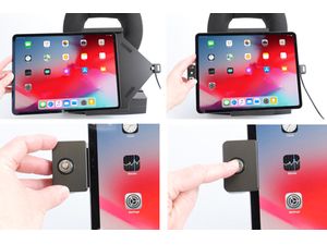 Brodit suport auto pentru Apple iPad Pro 12,9" 2020/2018 fără carcasă cu încărcare ascunsă / blocare