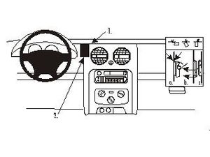 Brodit ProClip rögzítő konzol Jeep Cherokee 02-08 / Jeep Liberty 02-07, center