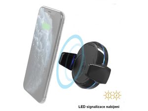 Scosche MagicGrip tapadókoronggal, 10 W-os Qi vezeték nélküli töltéssel és automatikus telefoncsatlakoztatással