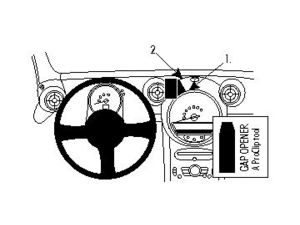Brodit ProClip Halterung für Mini Cooper Countryman 10-16/Mini Paceman 13-16, mittig