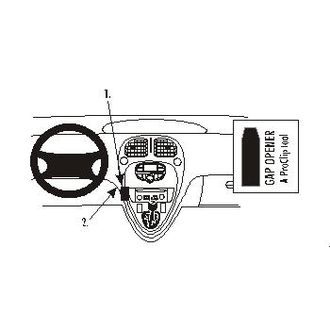 Brodit ProClip montážní konzole pro Citroen Xsara Picasso 00-06, na střed vlevo dolů