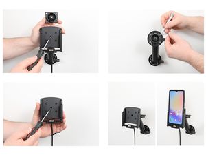 Brodit tartó Samsung Galaxy Xcover 7 készülékhez, tok nélkül, pogo, rejtett töltés