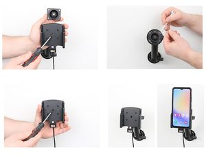 Brodit držák na Samsung Galaxy Xcover 7, bez pouzdra, s nabíjením z cig. zapalovače/USB-C