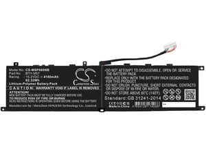 Akku für Notebooks, Msi Gp66, Gp76, Leopard 10ug, Kapazität 4100 mAh