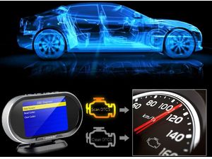 Konnwei KW206, přídavný palubní počítač + OBDII diagnostika pro čtení a mazání chyb