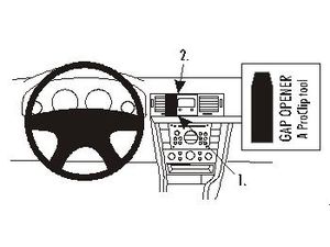 Brodit ProClip Halterung für Opel Vectra C 02-10/Signum 03-08, Mitte links