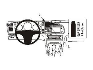 Brodit Монтажна скоба ProClip за Saab 9-3 03-06, централна лява
