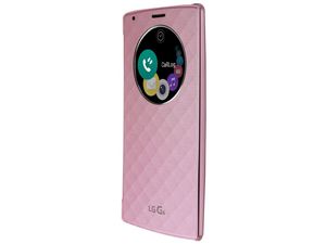 LG vyměnný kryt s flipem a bezdr nabíjením QuickCircle CFR-100 pro LG G4, růžový