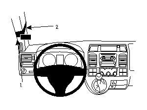 Brodit ProClip Volkswagen Caravelle/T5 Transporter/Pickup 10-15, vlevo na sloupek (bez držadla)