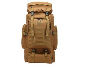 Katonai katonai cross-body, taktikai, 80l, MOLLE rendszerrel, hasi és mellkasi övvel, khaki színű.