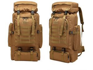 Katonai katonai cross-body, taktikai, 80l, MOLLE rendszerrel, hasi és mellkasi övvel, khaki színű.
