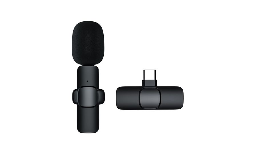 Microfon wireless cu condensator pentru rever, USB-C