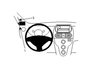 Brodit ProClip für Peugeot iOn/Citroen C-Zero/Mitsubishi i-MiEV 10-17, links an der Säule