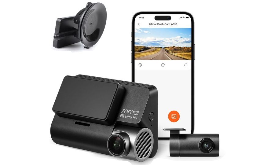 70mai 4K A810 Dash cam + HDR задна камера + монтаж на камерата