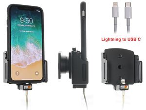 Brodit suport pentru Apple iPhone 11 Pro/11/XR/Xs/X în carcasă, grommet pentru orig. Fulger/USB-C