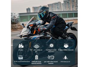 FreedConn R3 Pro Handsfree Helmhalterung mit Aufnahmekamera, für Motorrad