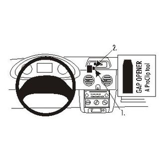 Brodit ProClip montážní konzole pro Nissan Kubistar 04-09, Renault Kangoo 03-07, na střed
