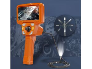 VSNDT VS-LA3920 Industrie-Endoskop mit 5" HD-LCD-Display, 3,9m Sonde mit Rücklicht, 2m Kabel