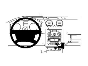 Brodit ProClip montážní konzole pro Volkswagen Caddy 04-15, střed. tunel