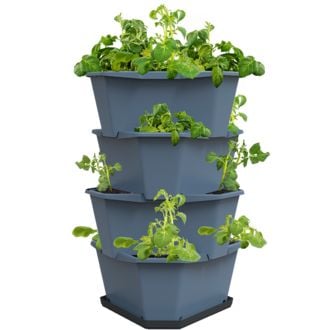 Gusta Garden PAUL POTATO Gusta Garden - ghiveci cu 4 straturi, albastru, cu autoapărare