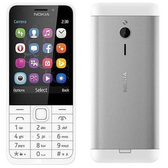 Nokia 230, бяло и сребърно