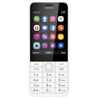 Nokia 230, бяло и сребърно