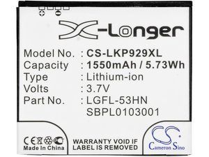 Baterie pro LG Optimus 2X, Optimus 3D, Doubleplay a další, 1550 mAh, Li-Ion