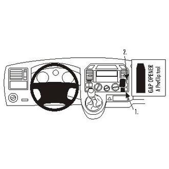 Brodit ProClip Volkswagen T5 Transporter/Pickup 03-09/Shuttle 03-10/Caravelle 04-09, na střed vpravo