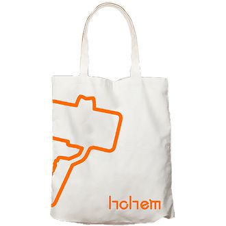Hohem Бяла чанта, чанта от платно, бяла