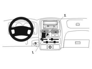 Brodit Монтажна скоба ProClip за Nissan King Cab 00-06/Navara 00-05, отляво надясно