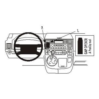 Brodit Монтажна скоба ProClip за Volkswagen Multivan 03-09, централна лява