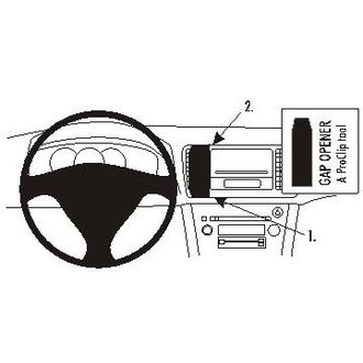 Brodit ProClip montážní konzole pro Subaru Outback/Legacy 04-09, na střed vlevo