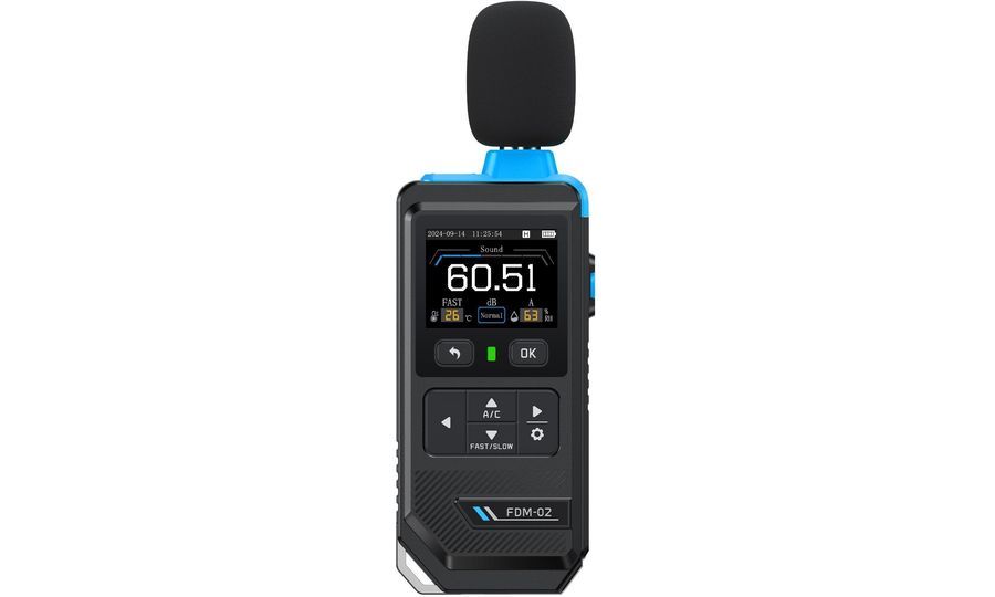 FNIRSI FDM-02 Geräuschmessgerät mit digitalem Farbdisplay, 20 kHz