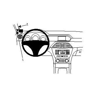 Brodit ProClip montážní konzole pro Mercedes Benz C-Class (180-320) 11-14, vlevo na sloupek