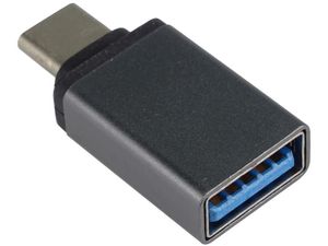 PremiumCord Adapter USB-C/Stecker - USB3.0 A/Buchse, grau metallic, OTG