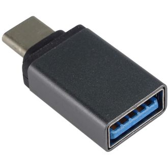 PremiumCord Adapter USB-C/Stecker - USB3.0 A/Buchse, grau metallic, OTG