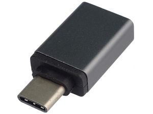 PremiumCord Adapter USB-C/Stecker - USB3.0 A/Buchse, grau metallic, OTG