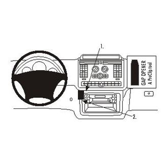 Brodit ProClip montážní konzole pro Mercedes Benz V-Class/Vito 04-06/Viano 04-06, na střed vlevo