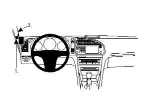 Brodit ProClip montážní konzole pro Saab 9-3 03-11 (ne pro cabrio), vlevo na sloupek