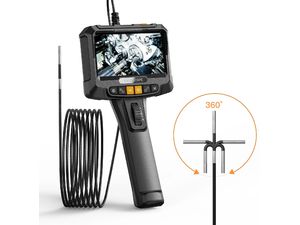 Inskam S10 endoszkóp forgatható funkcióval, 5" kijelző, 3,9 mm-es szonda, 1080p, 2 m hosszú kábel