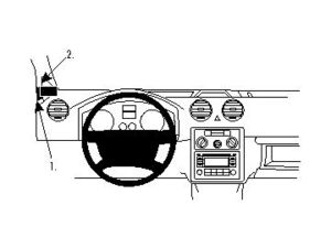 Brodit ProClip montážní konzole pro Volkswagen Caddy/Caddy Life 04-20, vlevo na sloupek