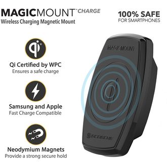 Scosche MagicMount Charge Vent FreeFlow držák do mřížky ventilace s 10W Qi bezdrátovým nabíjením