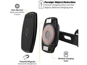Scosche MagicMount Charge Vent FreeFlow rácsos tartó 10W Qi vezeték nélküli töltéssel