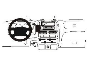 Brodit ProClip montážní konzole pro Nissan King Cab 00-06/Navara 00-05, na střed