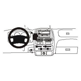 Brodit ProClip montážní konzole pro Nissan King Cab 00-06/Navara 00-05, na střed